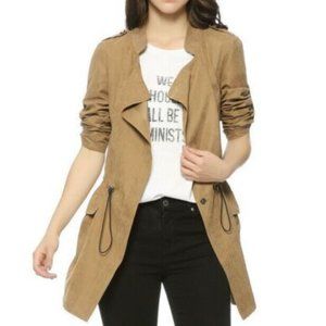 Faux Suede Ultra-Lightweight Windbreaker Jacket